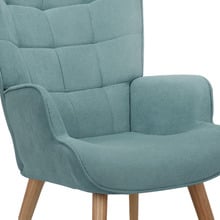 Afton Rubberwood Armchair with Ottoman